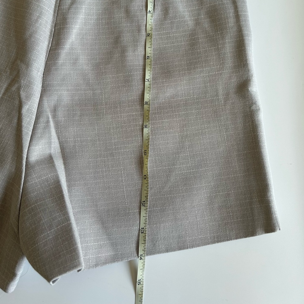 NEW By You Light Gray Tailored Skort - Business Casual Wrap Shorts Skirt - Picture 10 of 10